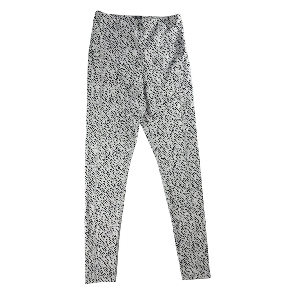 Bailey 44 Sport Women Med Grey‎ Micro-Dot Leggings High Rise Pockets Activewear